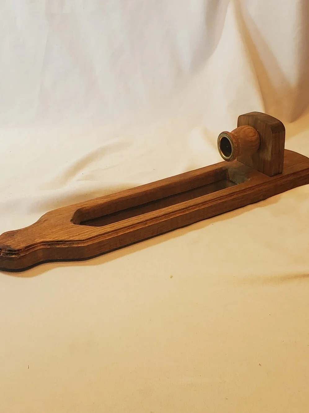Home Interiors Homco Vtg Wood Wall Mirror Sconce Candle Holder in Natural Brown